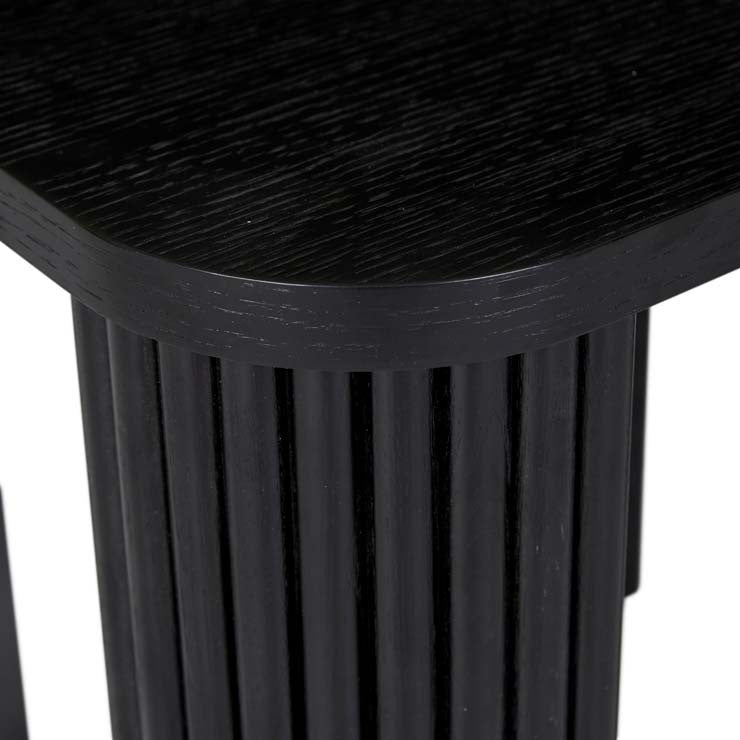 Benjamin Ripple Side Table - Matt Black