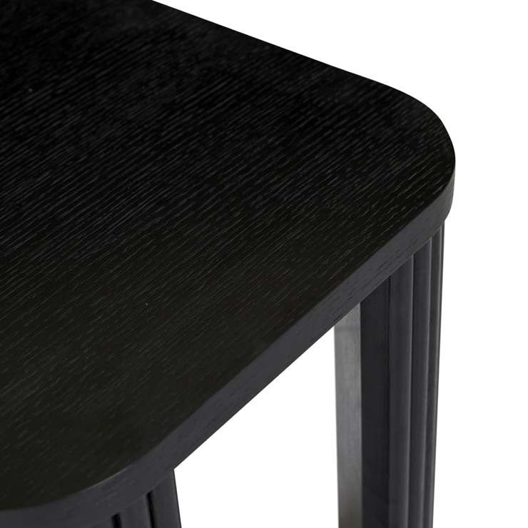 Benjamin Ripple Side Table - Matt Black