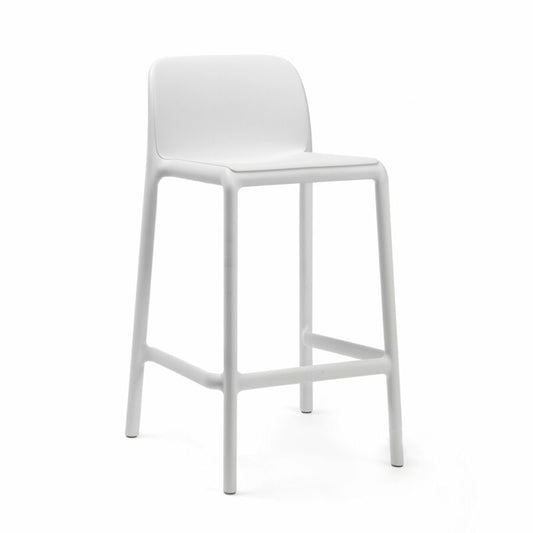 Faro Outdoor Low Bar Stool - White
