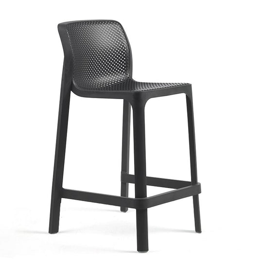 Net Outdoor Low Bar Stool - Charcoal