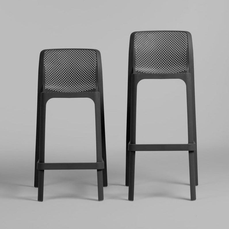 Net Outdoor Low Bar Stool - Charcoal
