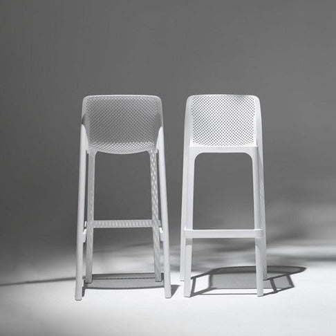 Net Outdoor High Bar Stool - White