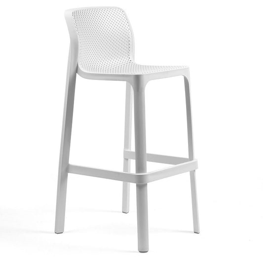 Net Outdoor High Bar Stool - White