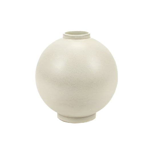 Obi Large Round Vase - White