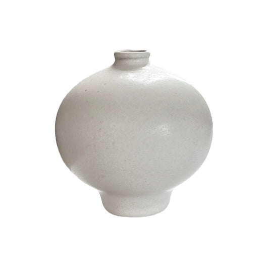 Obi Small Round Vase - White