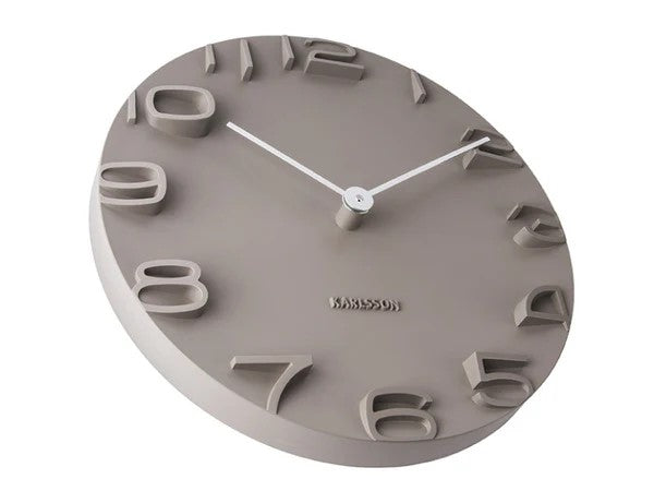 On The Edge Clock - Warm Grey