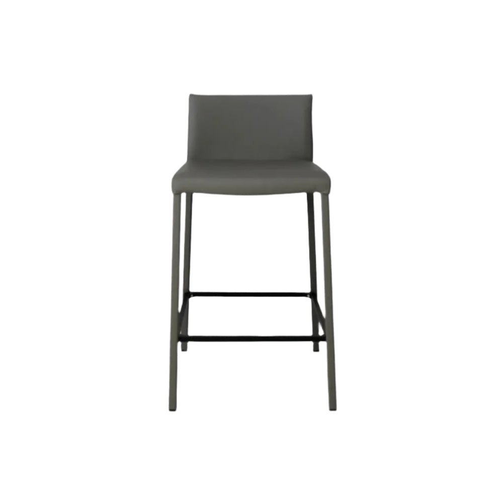 Pero Barstool - Graphite Leather & Graphite Legs