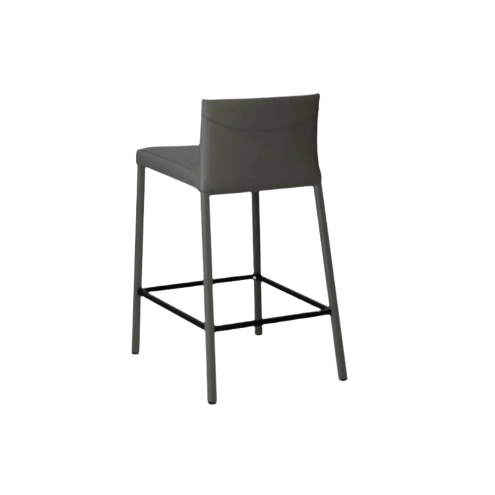 Pero Barstool - Graphite Leather & Graphite Legs