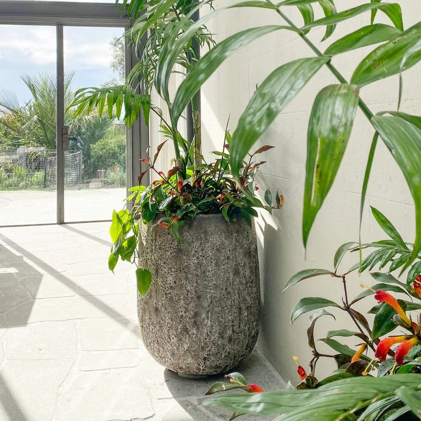 Kandara Outdoor Planter - Natural Lava Finish (3 Sizes)