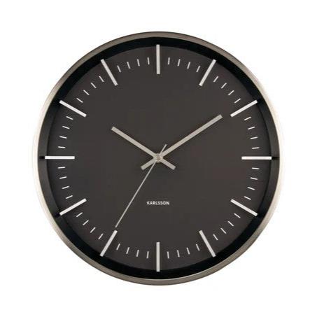 Raised Batons Clock - Silver