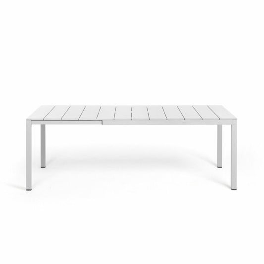 Rio Alu Outdoor Extension Dining Table - 1400 to 2100 White