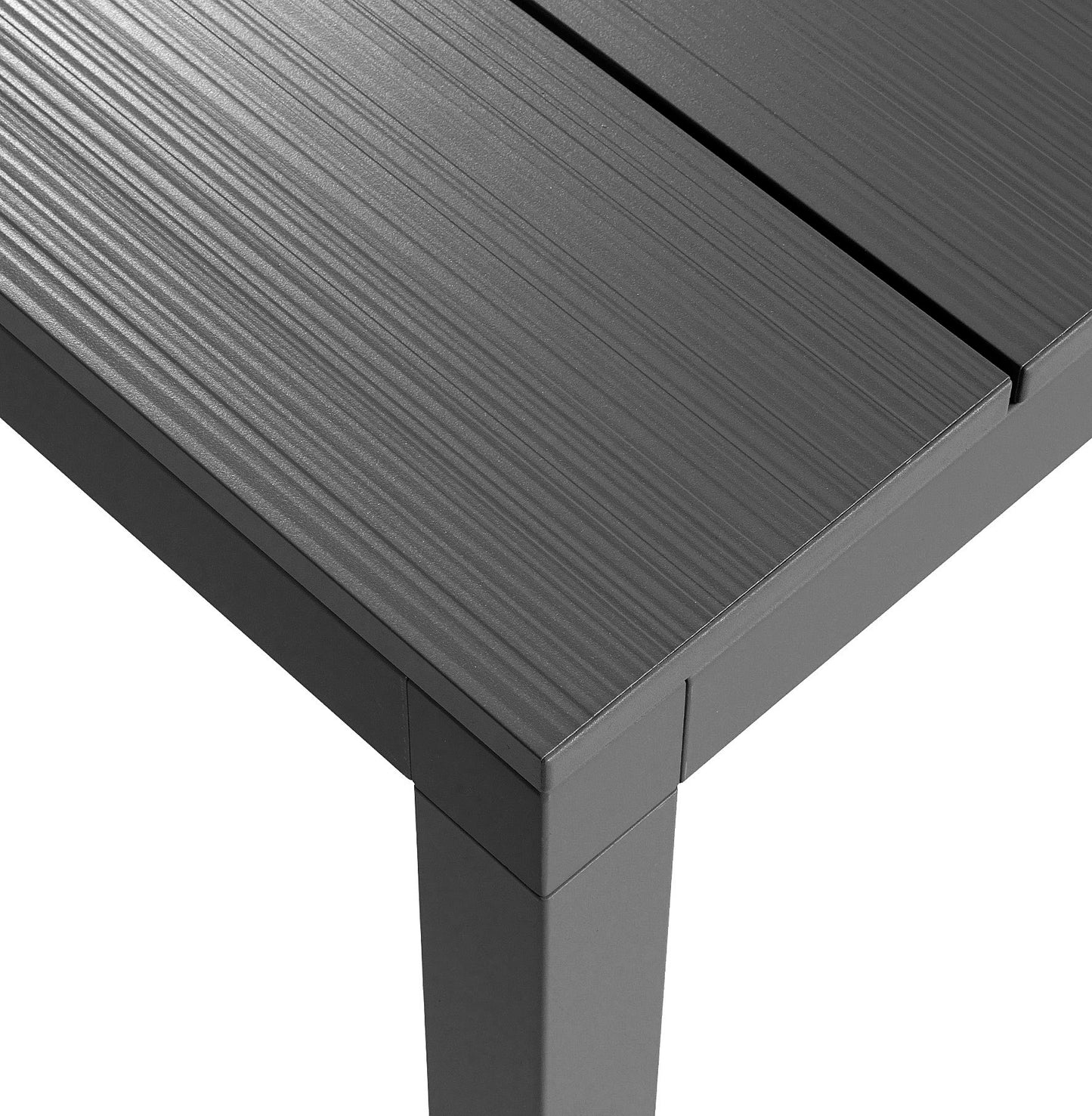 Rio Alu Outdoor Extension Dining Table - 2100 to 2800 Charcoal
