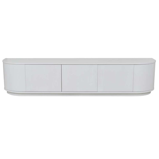 Oberon Crescent Entertainment Unit Large - White Grain