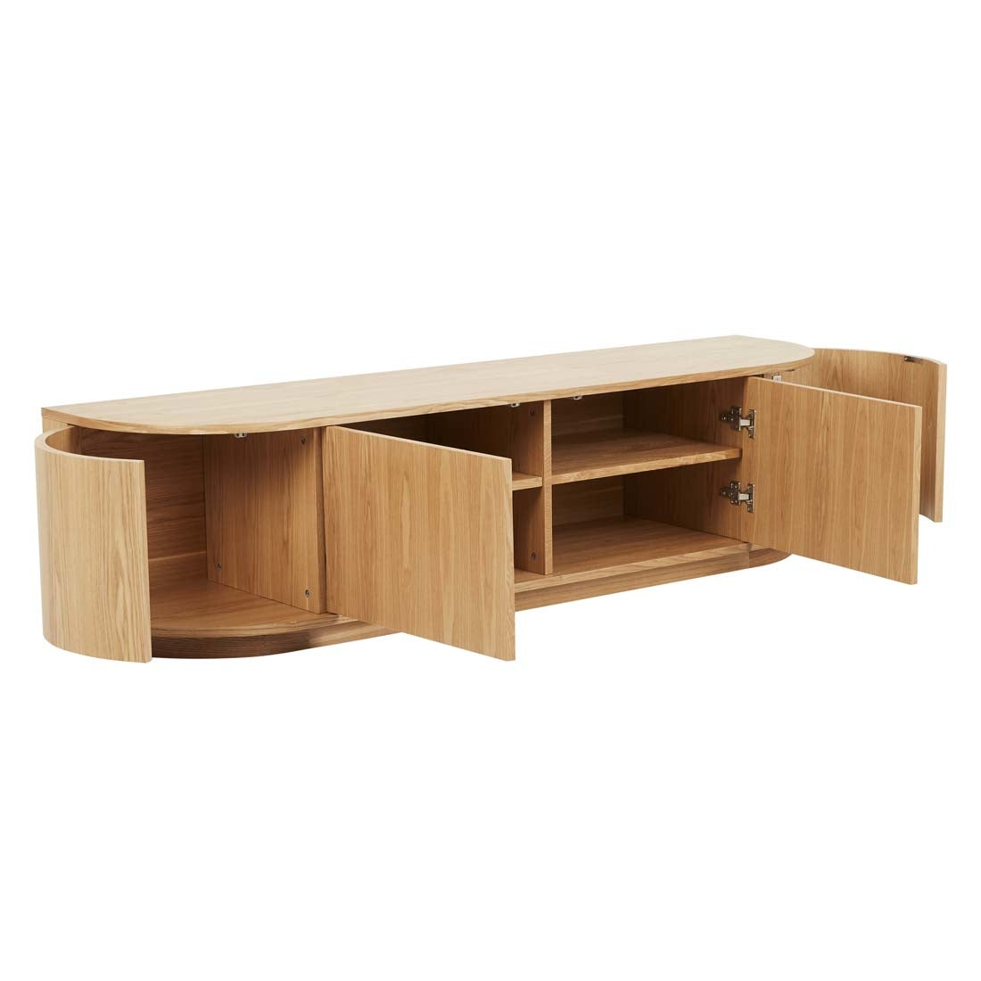 Oberon Crescent Entertainment Unit Small - Natural Ash