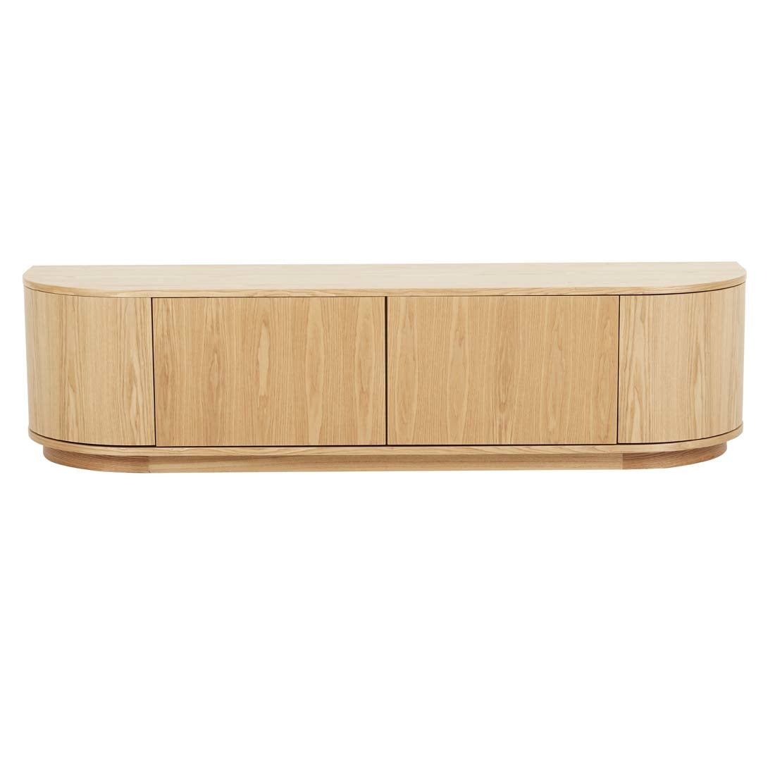 Oberon Crescent Entertainment Unit Small - Natural Ash