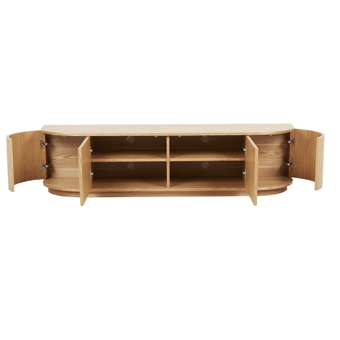 Oberon Crescent Entertainment Unit Small - Natural Ash
