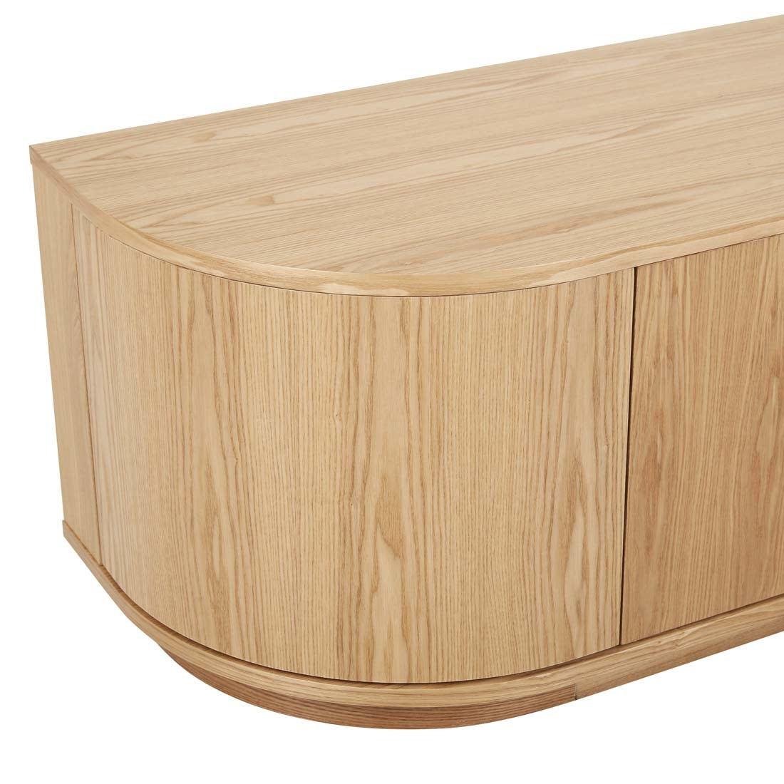 Oberon Crescent Entertainment Unit Small - Natural Ash