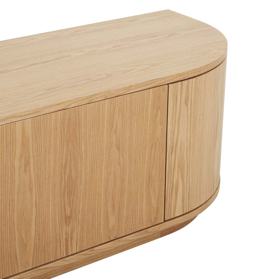 Oberon Crescent Entertainment Unit Small - Natural Ash