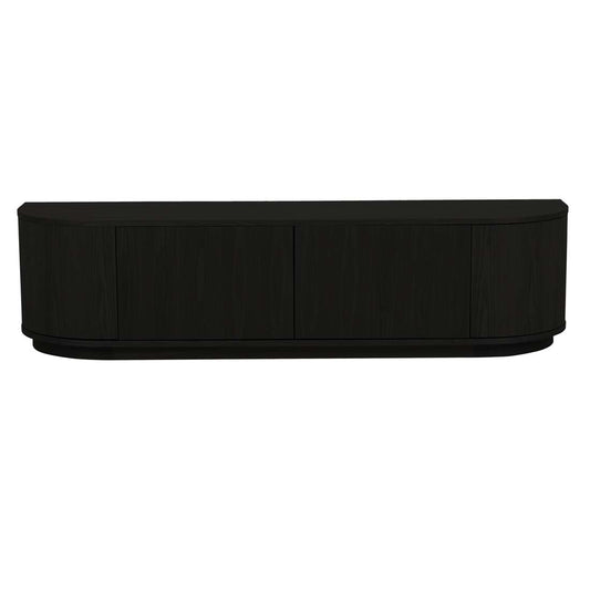 Oberon Crescent Entertainment Unit Small - Matt Dark Oak