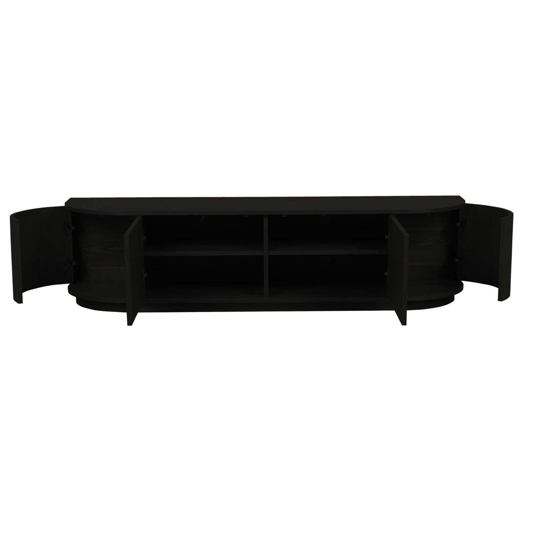 Oberon Crescent Entertainment Unit Small - Matt Dark Oak