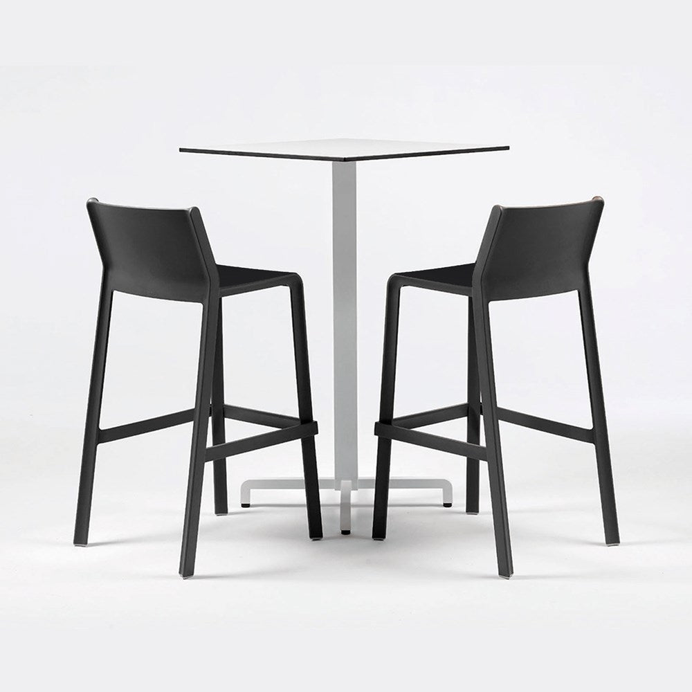 Trill Outdoor High Bar Stool - Charcoal