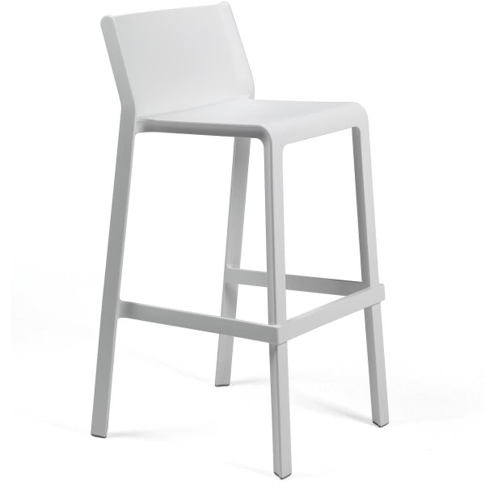 Trill Outdoor High Bar Stool - White
