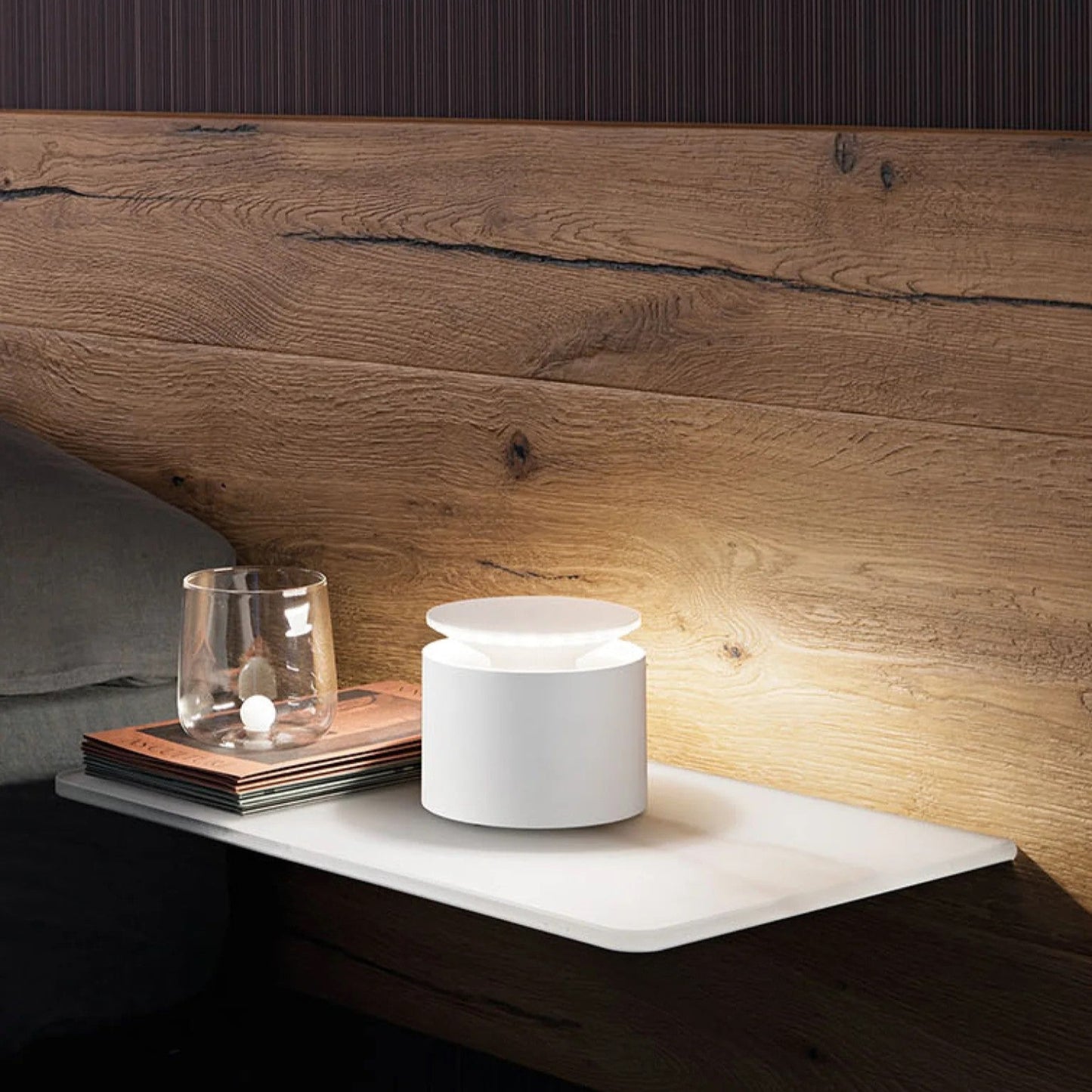 Push Up Table Lamp - White