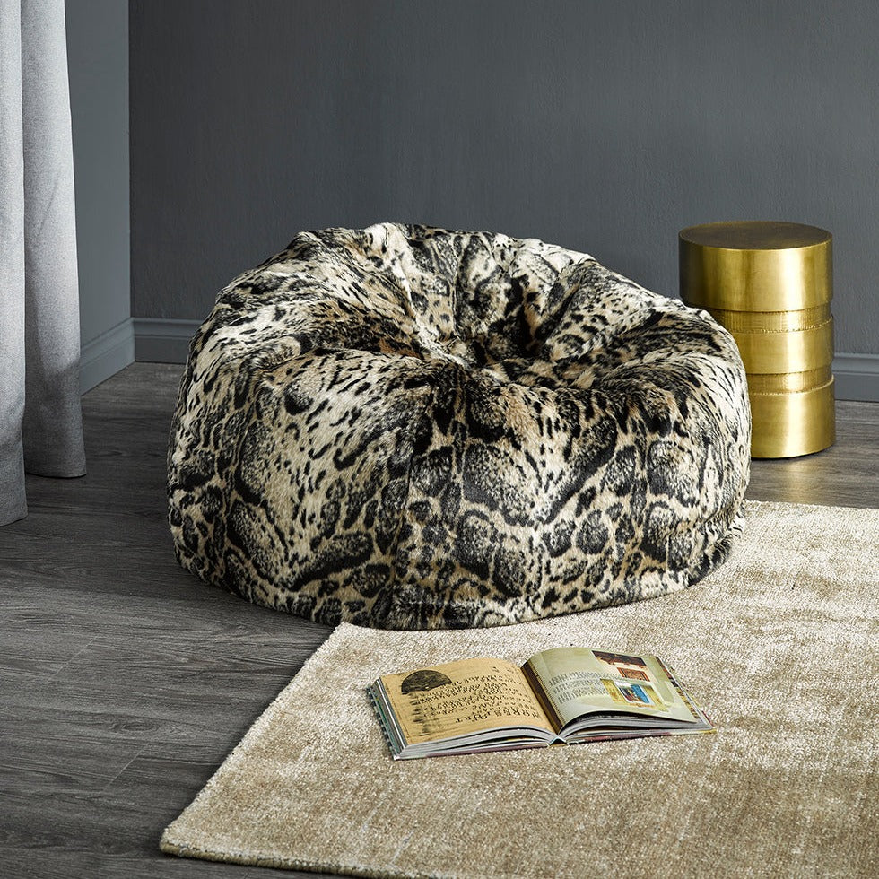 Fur Bean Bag - African Leopard