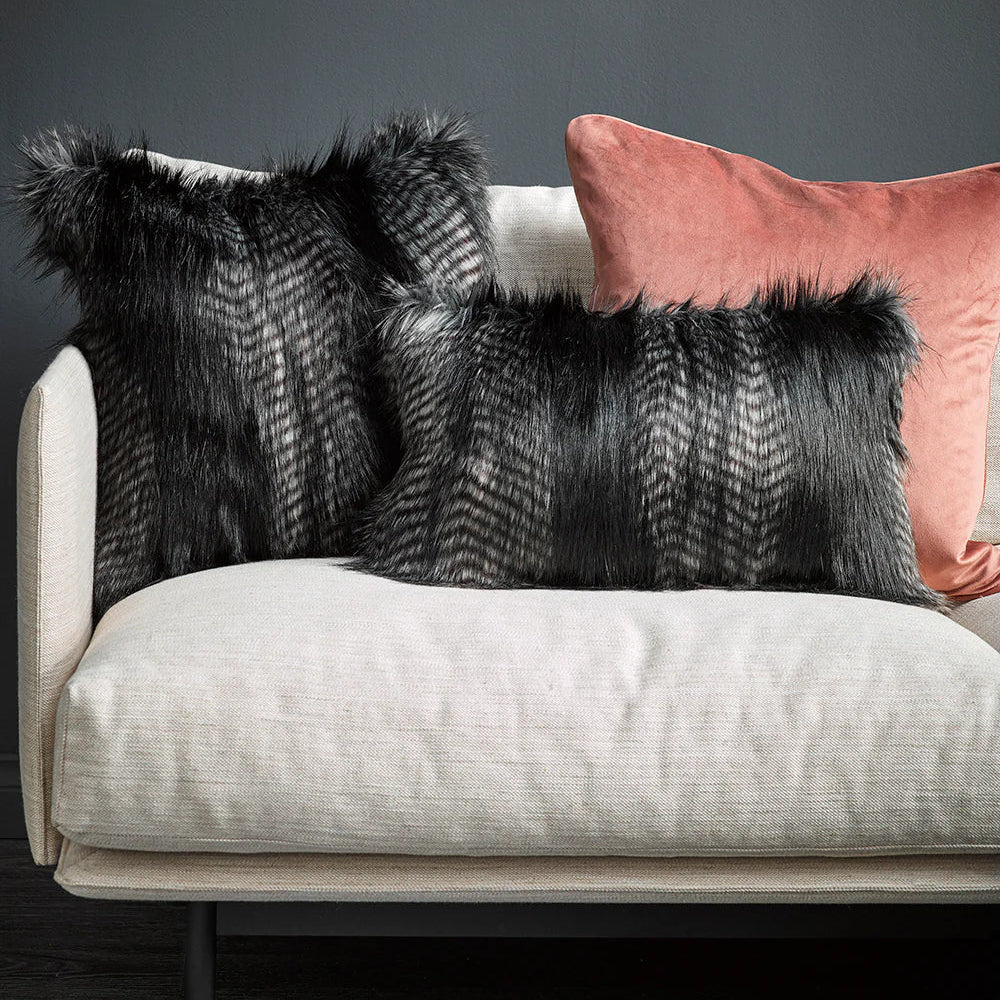 Fur Cushion - Black Coyote (3 Sizes)