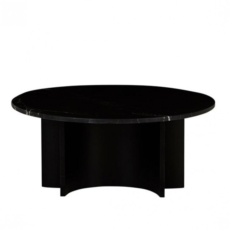 Oberon Eclipse Marble Coffee Table - Black
