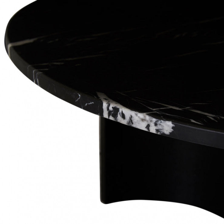 Oberon Eclipse Marble Coffee Table - Black