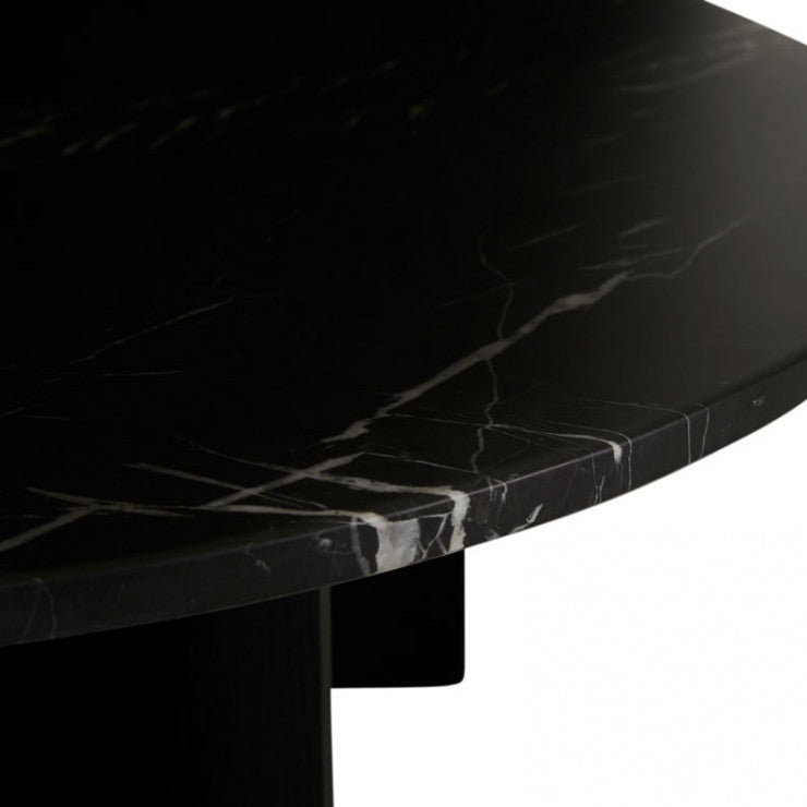 Oberon Eclipse Marble Coffee Table - Black