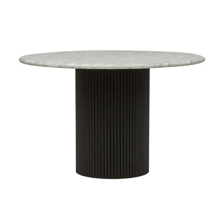 Benjamin Marble Top Dining Table - White and Black