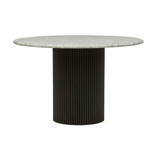Benjamin Marble Top Dining Table - White and Black