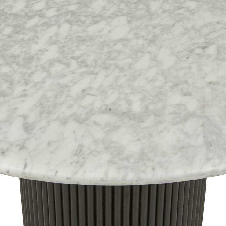 Benjamin Marble Top Dining Table - White and Black