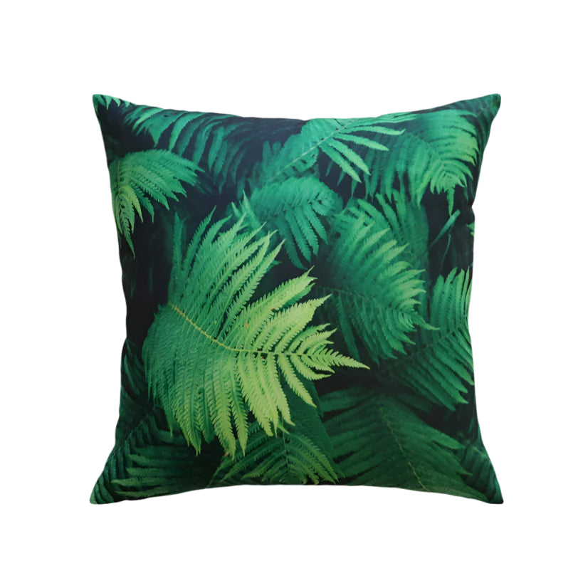 Ferns Outdoor Cushion - Lime/Black