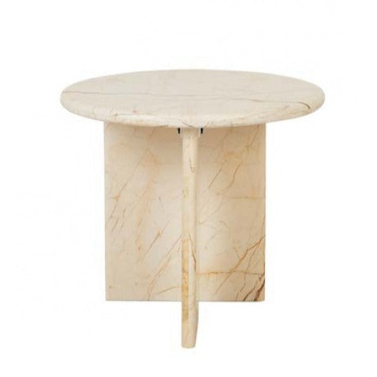 Amara Pebble Side Table - Brown Vein Marble