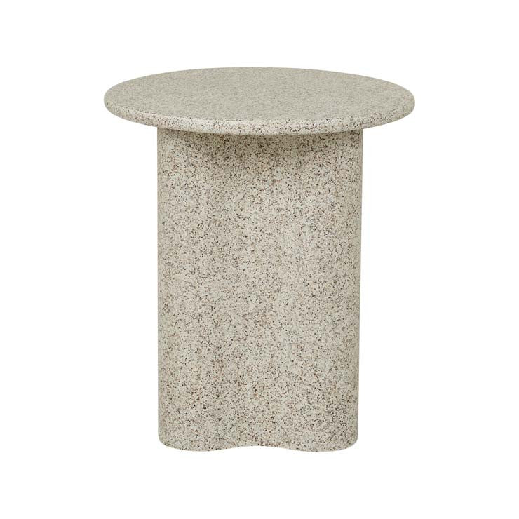 Artie Outdoor Wave Side Table - Warm Sand