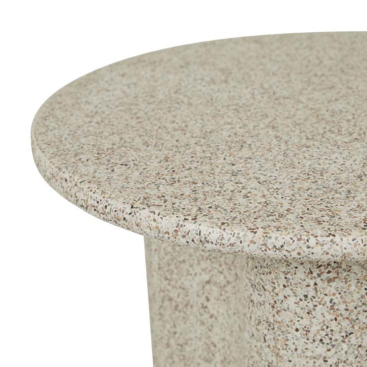 Artie Outdoor Wave Side Table - Warm Sand