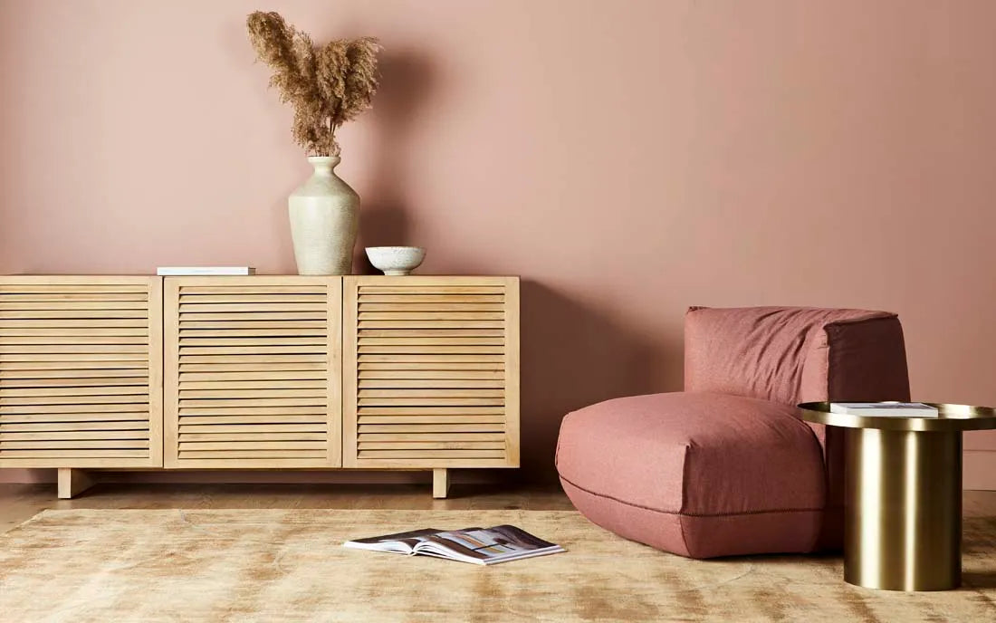 Elle Pedestal Lip Side Table - Brushed Gold