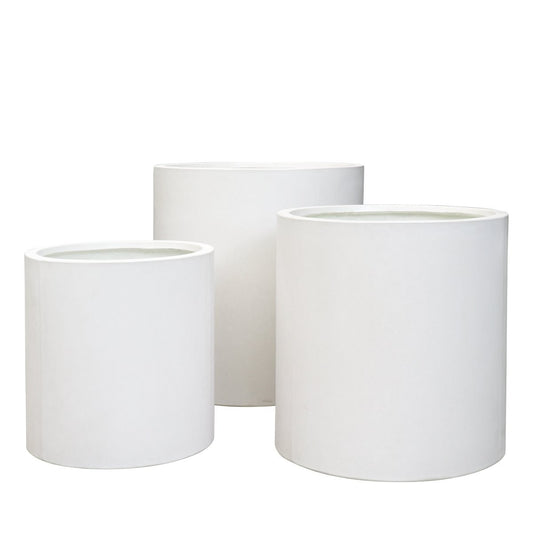 Mikonui Cylinder Outdoor Planter - Chalk (3 Sizes)