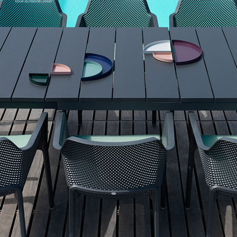 Rio Outdoor Extension Dining Table - 1400 to 2100 Charcoal