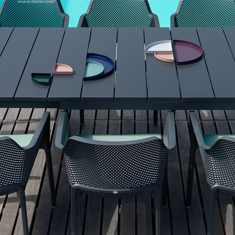 Rio Outdoor Extension Dining Table - 2100 to 2800 Charcoal