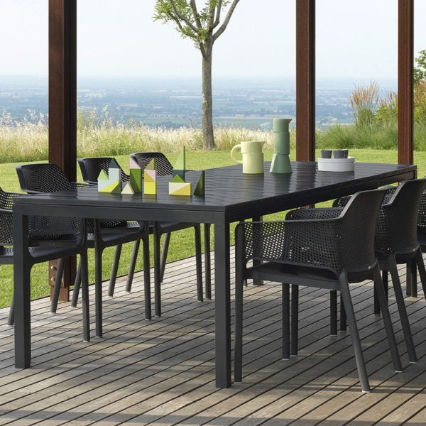 Rio Outdoor Extension Dining Table - 2100 to 2800 Charcoal