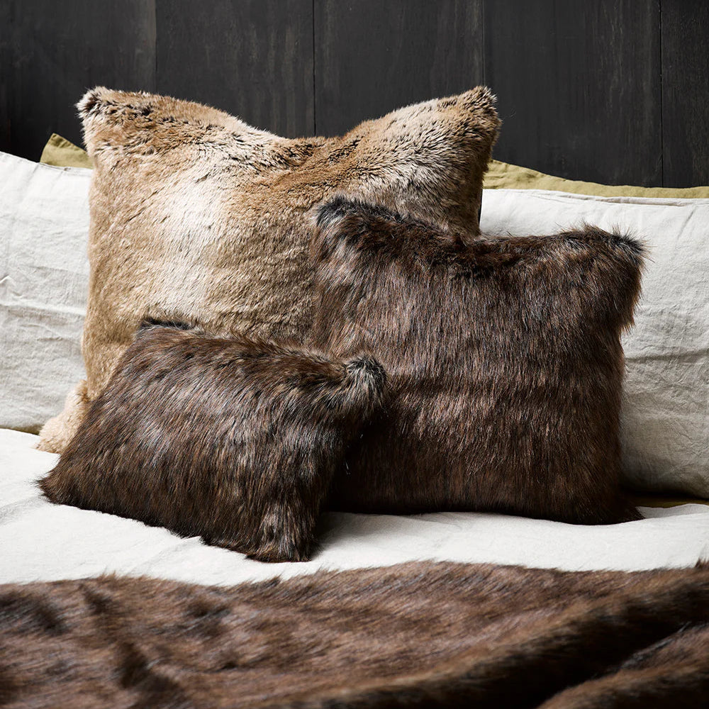 Fur Cushion - Sable (3 Sizes)