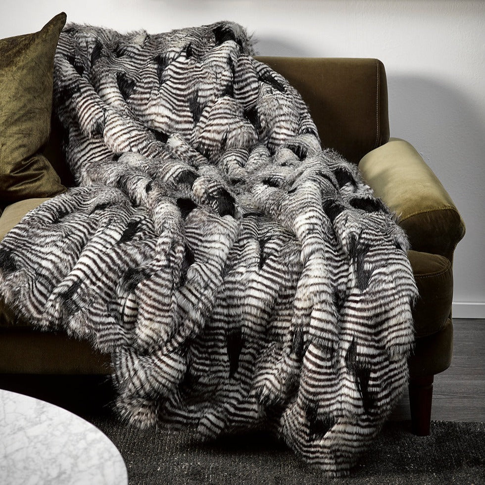 Fur Throw - Silver Pheasant