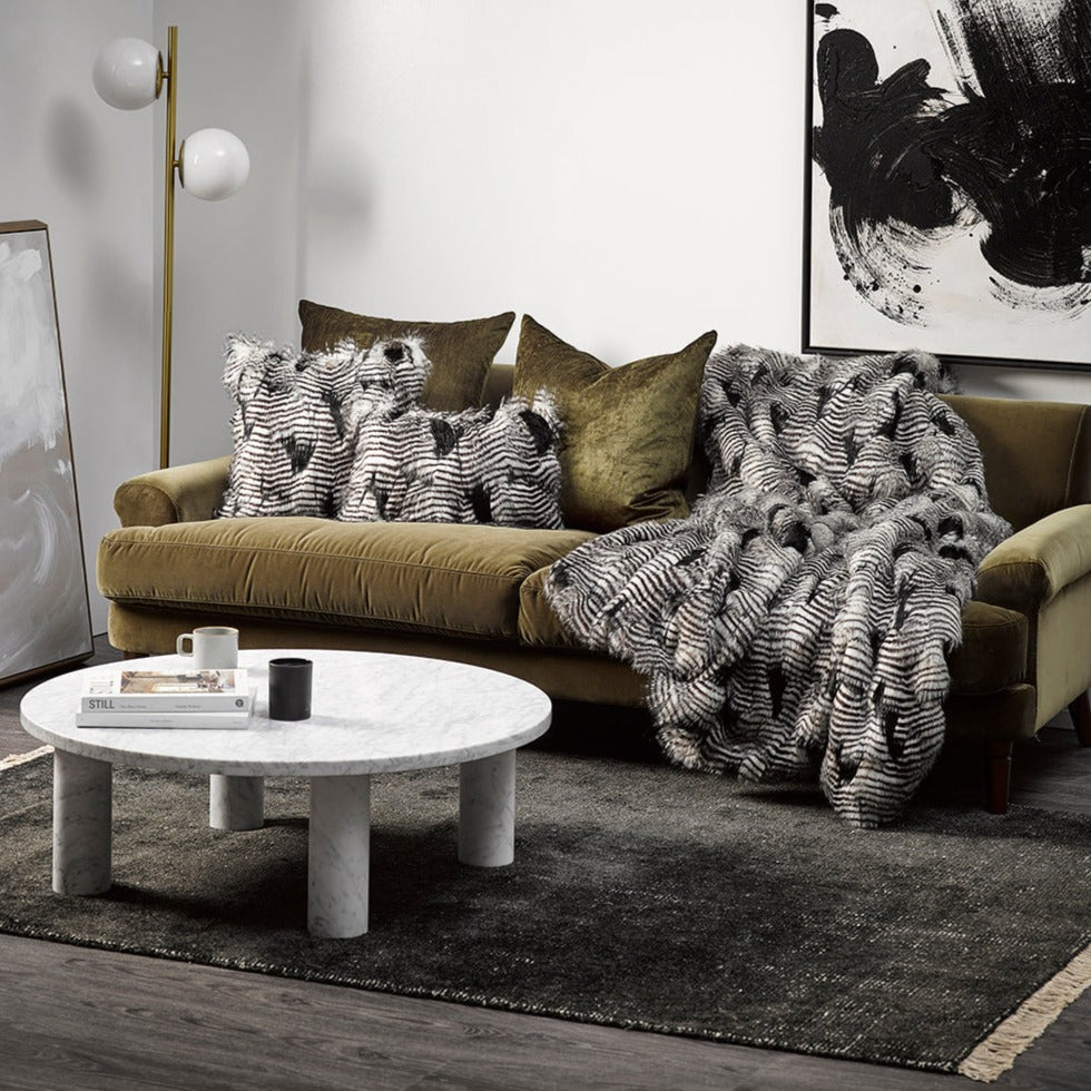 Fur Throw - Silver Pheasant