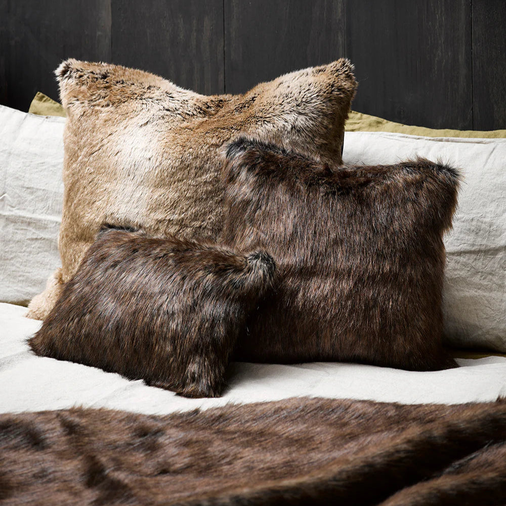 Fur Cushion - Striped Elk (3 Sizes)
