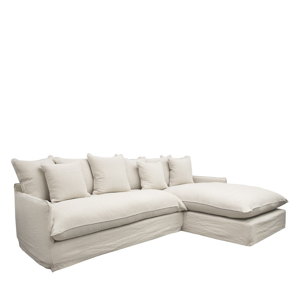 Lotus Slipcover Modular Sofa (R.H.S Chaise) - Oatmeal