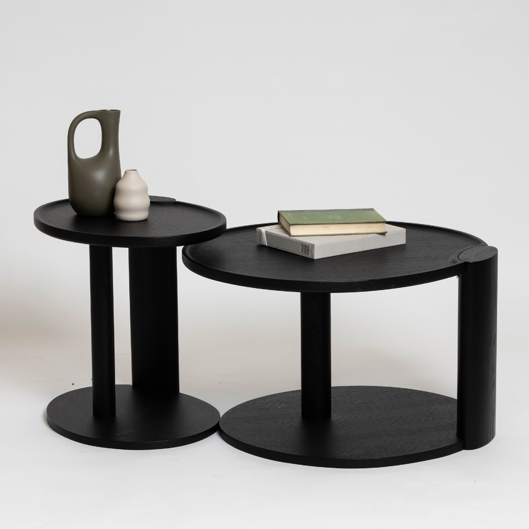 Oki Oval Low Table - Black